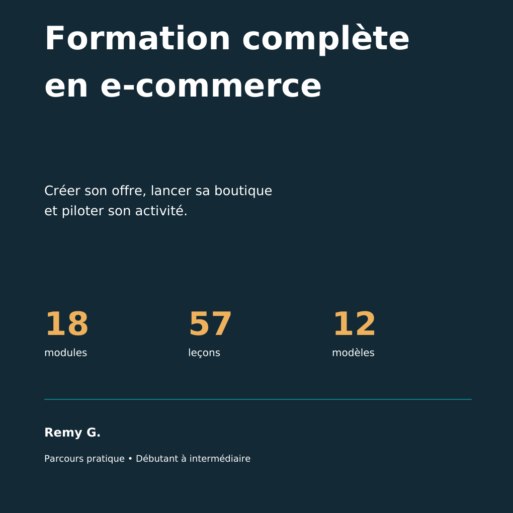 Formation E-commerce